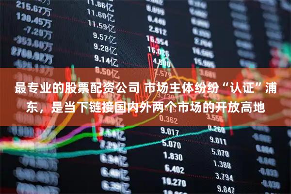 最专业的股票配资公司 市场主体纷纷“认证”浦东,是当下链接国内外两个市场的开放高地